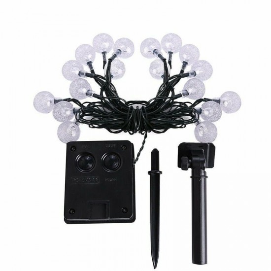 Outdoor Solar Powered 6.5M 30 LED Bulb String Light Garden Holiday Wedding lamp Christmas Tree Decorations Lights Outdoor Solar Powered 6.5M 30 LED Bulb String Light Garden Holiday Wedding lamp Christmas Tree Decorations Lights