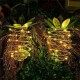 Pineapple LED Solar Light Waterproof Hanging Lantern Metal Warm White Garden Decorative Outdoor Lamp