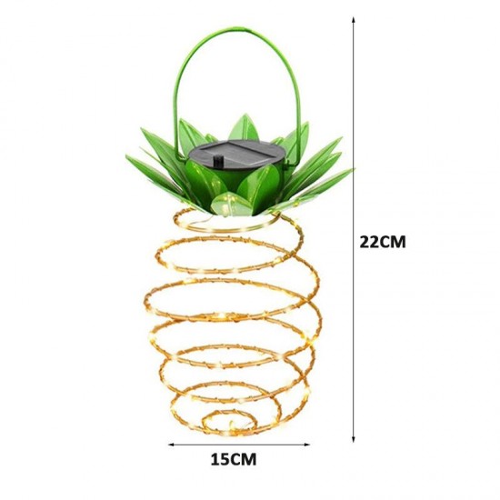 Pineapple LED Solar Light Waterproof Hanging Lantern Metal Warm White Garden Decorative Outdoor Lamp Pineapple LED Solar Light Waterproof Hanging Lantern Metal Warm White Garden Decorative Outdoor Lamp