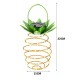 Pineapple LED Solar Light Waterproof Hanging Lantern Metal Warm White Garden Decorative Outdoor Lamp
