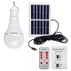 Portable Solar Powered LED Light Bulb Remote Control 7W 9W Hang Up Lamp Camping