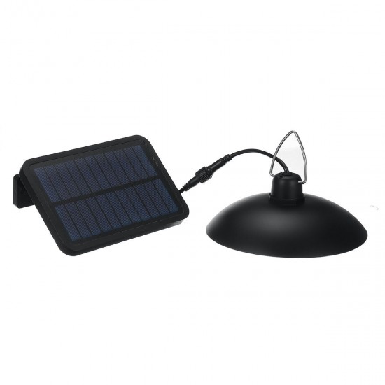 Single/Double Head Solar Powered Pendant Light LED Shed Lamp Outdoor Camping Home Garden Yard Decor