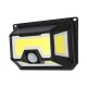 Solar COB PIR Motion Sensor Light 4 Sides Waterproof Outdoor Emergency Garden Security Wall Lamp