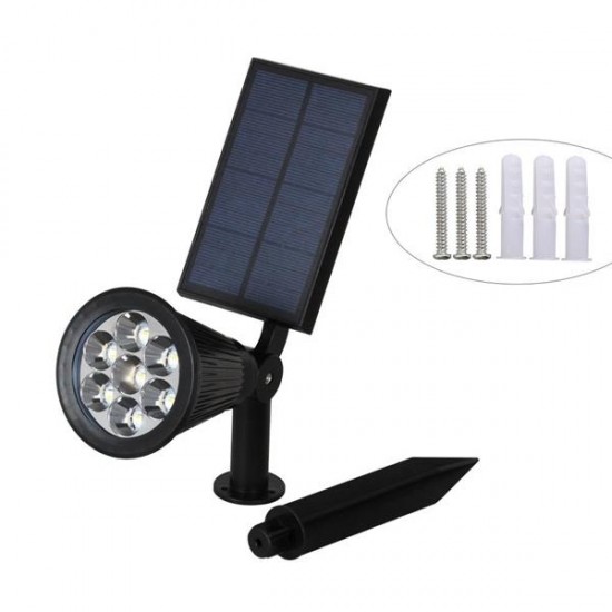 Solar Color Changing 7 LED Waterproof Spot Light Outdooor Yard Garden Lawn Landscape Security Lamp