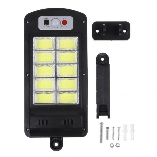Solar LED Street Light 120/240 COB Waterproof Sensor Remote Control Wall Road Lamp