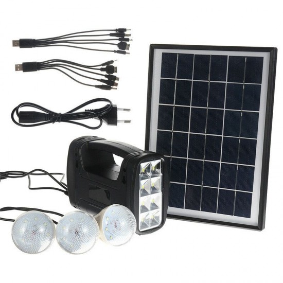 Solar Panel Generator System Portable Home Kit with 3PCS 3W LED Light Bulb USB Charger Camping Lamp Solar Panel Generator System Portable Home Kit with 3PCS 3W LED Light Bulb USB Charger Camping Lamp