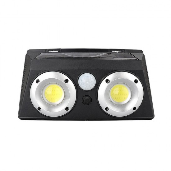 Solar Power 2 COB LED PIR Motion Sensor Wall Light for Outdoor Garden Pathway Fence Lamp