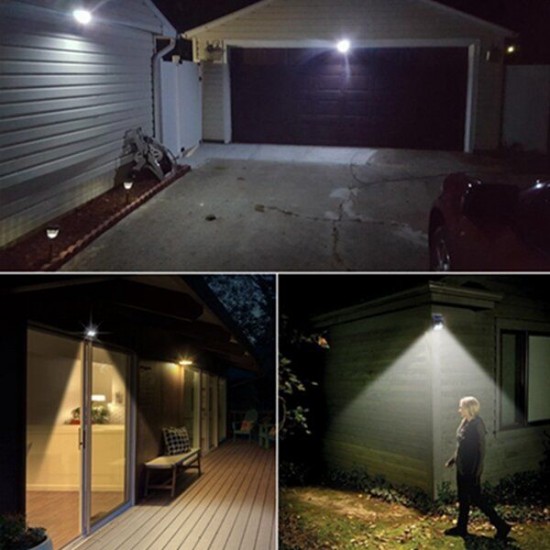 Solar Power 20 LED PIR Motion Sensor Wall Light Waterproof Outdoor Path Yard Garden Security Lamp