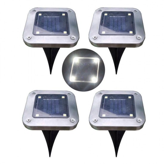 Solar Power 4 LED Buried Light Ground Lamp Cool/Warm White Outdoor Path Garden Decking Underground Lamp Solar Power 4 LED Buried Light Ground Lamp Cool/Warm White Outdoor Path Garden Decking Underground Lamp