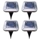 Solar Power 4 LED Buried Light Ground Lamp Cool/Warm White Outdoor Path Garden Decking Underground Lamp Solar Power 4 LED Buried Light Ground Lamp Cool/Warm White Outdoor Path Garden Decking Underground Lamp