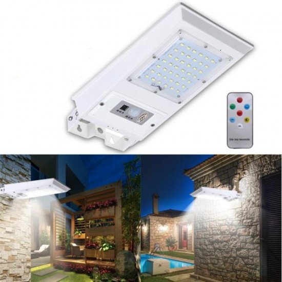 Solar Power 42 LED Remote PIR Motion Sensor Wall Outdoor Garden Street Light Waterproof Lamp