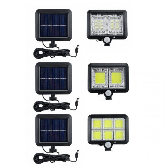 Solar Power COB 98/108/120LED Wall Light PIR Motion Sensor Outdoor Garden Lamp