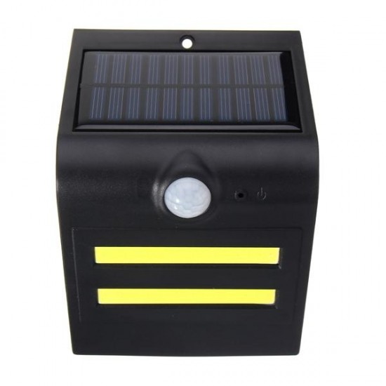 Solar Power COB LED PIR Motion Sensor Waterproof Wall Light Outdoor Garden Path Lamp