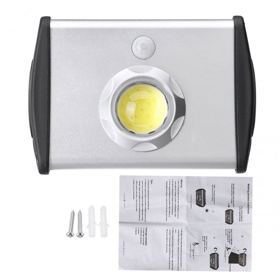 Solar Power COB Motion Sensor Garden Security Lamp Outdoor Waterproof Light