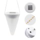 Solar Power Light Sensor Cone Shaped Hanging Flash Flame Light Waterproof for Outdoor Garden Decor