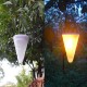 Solar Power Light Sensor Cone Shaped Hanging Flash Flame Light Waterproof for Outdoor Garden Decor