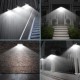 Solar Power PIR Motion Sensor Wall Light Waterproof Outdoor Garden Security Lamp