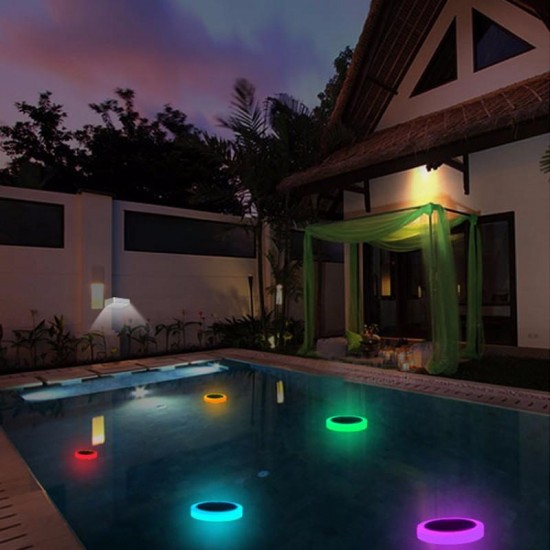 Solar Power RGB Under Water LED Garden Pond Swimming Pool Floating Light