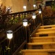 Solar Power Wall Mount 6 LED Light Outdoor Garden Path Landscape Fence Yard Lamp