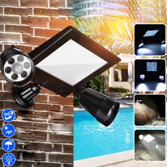 Solar Powered 64 LED PIR Motion Wall Light Home Security Lamp Garden Outdoor Solar Powered 64 LED PIR Motion Wall Light Home Security Lamp Garden Outdoor