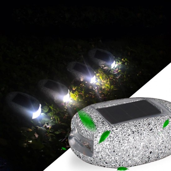 Solar Powered LED Stone Ground Path Light Outdoor Waterproof Garden Landscape Lawn Yard Driveway Lamp