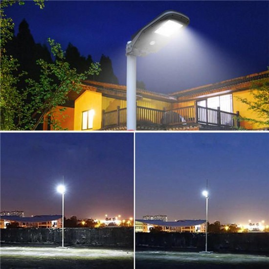 Solar Powered PIR Motion Sensor 30LED Street Light Waterproof Outdoor Wall Lamp with Remote