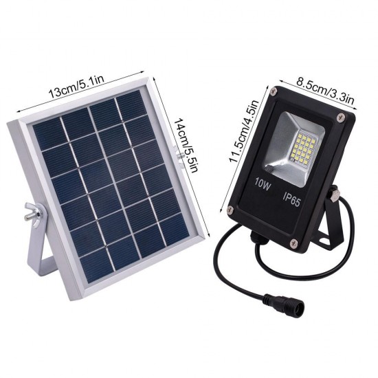 Solar Powered 10W 20LED SMD5730 Waterproof IP65 Remote+Timer+Light Control Flood Light