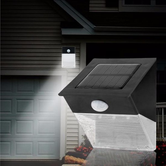 Solar Powered 12 LED PIR Motion Sensor Wall Light Outdoor Garden Lamp