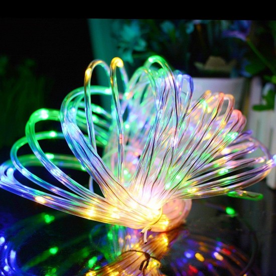 Solar Powered 120LEDs 8Modes Waterproof Fairy Copper Wire Rope String Light for Christmas