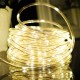 Solar Powered 120LEDs 8Modes Waterproof Fairy Copper Wire Rope String Light for Christmas