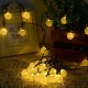 Solar Powered 12M 100 LED Crystal Ball String Fairy Light for Garden Christmas Tree Decorations Lights Outdoor Decor