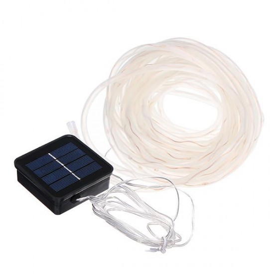 Solar Powered 12M 100LEDs Copper Wire Tube Waterproof Fairy String Light For Christmas