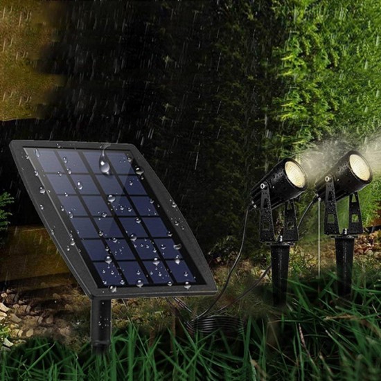 Solar Powered 2 in 1 LED Light Waterproof Light-controlled Sensor Spotlights Outdoor Garden Lawn Yard Porch Walkway Lamps Solar Powered 2 in 1 LED Light Waterproof Light-controlled Sensor Spotlights Outdoor Garden Lawn Yard Porch Walkway Lamps