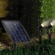 Solar Powered 2 in 1 LED Light Waterproof Light-controlled Sensor Spotlights Outdoor Garden Lawn Yard Porch Walkway Lamps