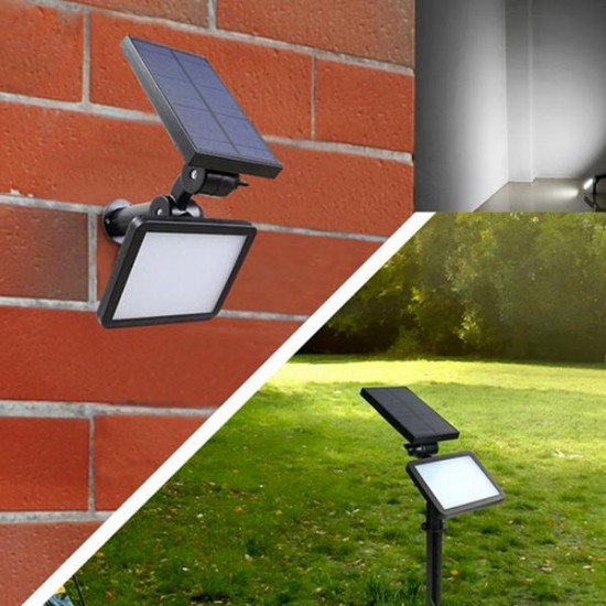 Solar Powered 48 LED Light Outdoor Path Wall Landscape Home Garden Fence Lamp