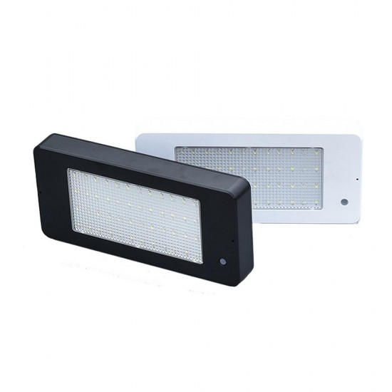 Solar Powered 48 LED Radar Motion Sensor Waterproof Wall Light Outdoor Garden with 4 Modes