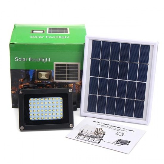 Solar Powered 54 LED Sensor Warm White Flood Light Outdoor Waterproof IP65 Garden Security Lamp