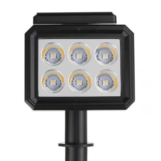 Solar Powered 5W 6 LED Lawn Lamp Colorful Spotlight Waterproof Outdoor Security Path Split Garden Light Solar Powered 5W 6 LED Lawn Lamp Colorful Spotlight Waterproof Outdoor Security Path Split Garden Light