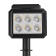 Solar Powered 5W 6 LED Lawn Lamp Colorful Spotlight Waterproof Outdoor Security Path Split Garden Light