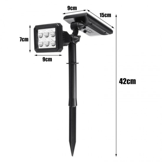 Solar Powered 5W 6 LED Lawn Lamp Colorful Spotlight Waterproof Outdoor Security Path Split Garden Light Solar Powered 5W 6 LED Lawn Lamp Colorful Spotlight Waterproof Outdoor Security Path Split Garden Light