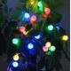 Solar Powered 6.5M 30 LED Rattan Balls Fairy String Lights Warm White/Multicolor Christmas Holiday Outdoor Waterproof Patio Garland Decorations Lights