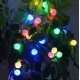 Solar Powered 6.5M 30 LED Rattan Balls Fairy String Lights Warm White/Multicolor Christmas Holiday Outdoor Waterproof Patio Garland Decorations Lights