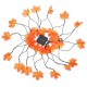 Solar Powered 6.5M 30LED Fall Maple Leaves Garland Fairy Light Outdoor Garden Lawn Lamp