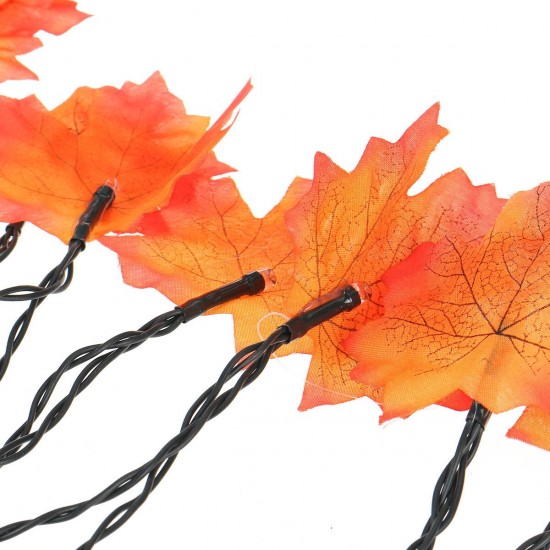 Solar Powered 6.5M 30LED Fall Maple Leaves Garland Fairy Light Outdoor Garden Lawn Lamp Solar Powered 6.5M 30LED Fall Maple Leaves Garland Fairy Light Outdoor Garden Lawn Lamp