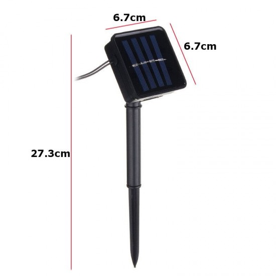 Solar Powered 72LED Patio Umbrella String Light Two Modes Waterproof Outdoor Festive Fairy Lamp