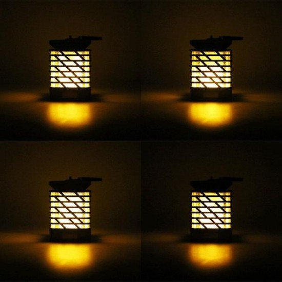 Solar Powered 75 LED Flame Effect Hanging Lantern Light Outdoor Waterproof Garden Lawn Tree Decor