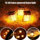 Solar Powered 75 LED Flame Lawn Lamp Waterproof Outdoor Garden Landscape Yard Decor