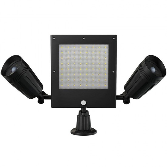 Solar Powered 76 LED Triple Head PIR Motion Sensor Flood Light Spotlight Outdoor Garden Lamp