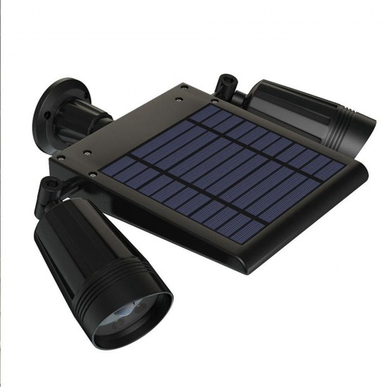 Solar Powered 76 LED Triple Head PIR Motion Sensor Flood Light Spotlight Outdoor Garden Lamp