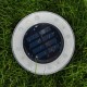 Solar Powered 8 LED Buried Lamp Round Underground Light Waterproof Outdoor Pathway Garden Yard Lawn